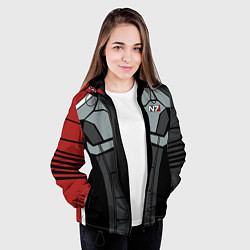 Куртка с капюшоном женская КОСТЮМ N7 MASS EFFECT N7 М, цвет: 3D-черный — фото 2