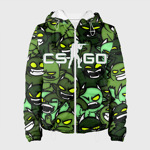 Женская куртка CS:GO - Impire Чертята / 3D-Белый – фото 1