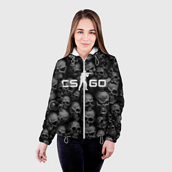 Куртка с капюшоном женская CS:GO Catacombs Катакомбы, цвет: 3D-белый — фото 2