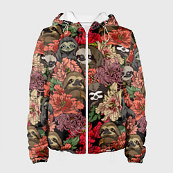 Женская куртка Ленивец & Цветочки