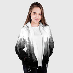 Куртка с капюшоном женская Темный Лес, цвет: 3D-белый — фото 2