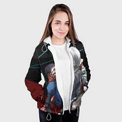 Куртка с капюшоном женская Akudama Drive, цвет: 3D-белый — фото 2