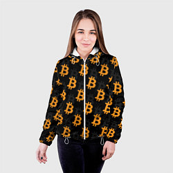 Куртка с капюшоном женская БИТКОИН BITCOIN, цвет: 3D-белый — фото 2
