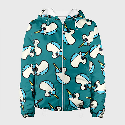 Женская куртка Крутые Единороги / 3D-Белый – фото 1