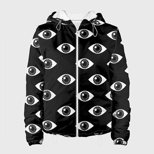 Женская куртка Глаза / 3D-Белый – фото 1