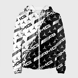 Куртка с капюшоном женская MERCEDES BENZ AMG, цвет: 3D-белый