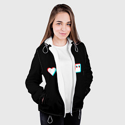 Куртка с капюшоном женская Любовь, смерть и роботы, цвет: 3D-белый — фото 2