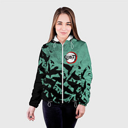 Куртка с капюшоном женская DEMON SLAYER KIMETSU NO YAIBA, цвет: 3D-белый — фото 2