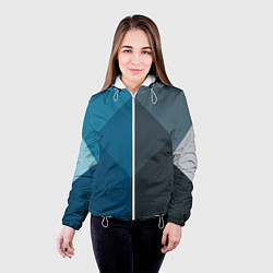 Куртка с капюшоном женская Геометрия, цвет: 3D-белый — фото 2