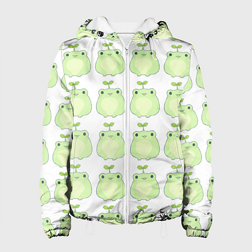 Женская куртка Лягушки-росточки / 3D-Белый – фото 1