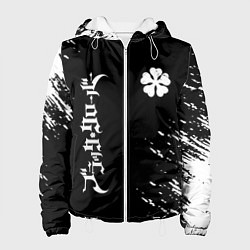 Куртка с капюшоном женская Черный клевер, цвет: 3D-белый