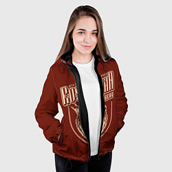 Куртка с капюшоном женская Русский медведь в короне, цвет: 3D-черный — фото 2