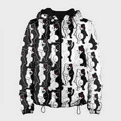 Куртка с капюшоном женская MONOKUMA МОНОКУМА ПАТТЕРН, цвет: 3D-черный