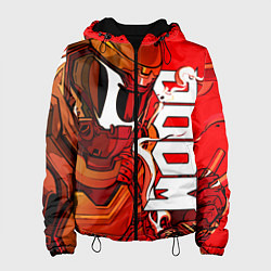 Куртка с капюшоном женская DOOM Eternal, цвет: 3D-черный