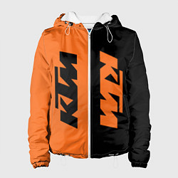 Куртка с капюшоном женская KTM КТМ Z, цвет: 3D-белый