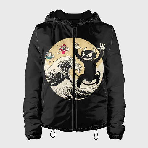 Женская куртка CUPHEAD RETRO WAVE / 3D-Черный – фото 1