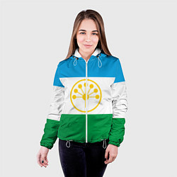 Куртка с капюшоном женская Башкортостан, цвет: 3D-белый — фото 2