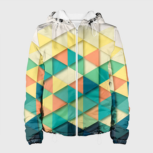 Женская куртка Ромбики / 3D-Белый – фото 1