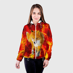 Куртка с капюшоном женская Fire Fox, цвет: 3D-белый — фото 2