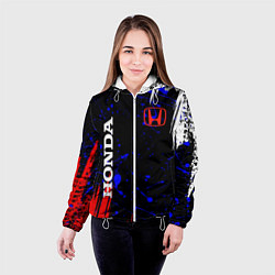 Куртка с капюшоном женская HONDA, цвет: 3D-белый — фото 2