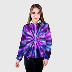 Куртка с капюшоном женская Неоновые стрелы, цвет: 3D-белый — фото 2