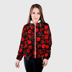 Куртка с капюшоном женская СИМВОЛЫ ГРЕХОВ 7 DEADLY SINS, цвет: 3D-белый — фото 2