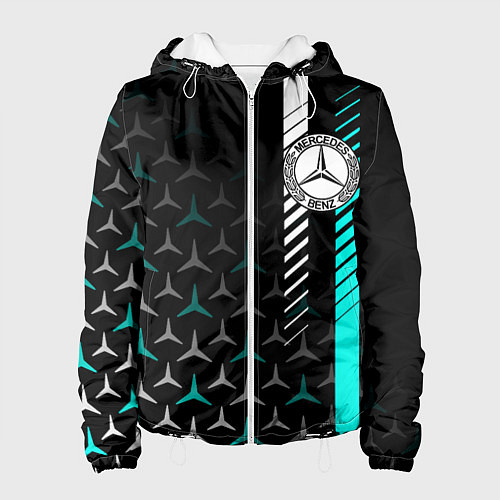 Женская куртка МЕРСЕДЕС AQUA BLACK GRADIENT / 3D-Белый – фото 1