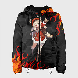 Куртка с капюшоном женская Genshin Impact - Klee, цвет: 3D-черный