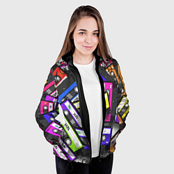 Куртка с капюшоном женская OLD SCHOOL, цвет: 3D-черный — фото 2