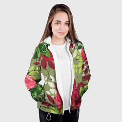 Куртка с капюшоном женская Neuro flower, цвет: 3D-белый — фото 2