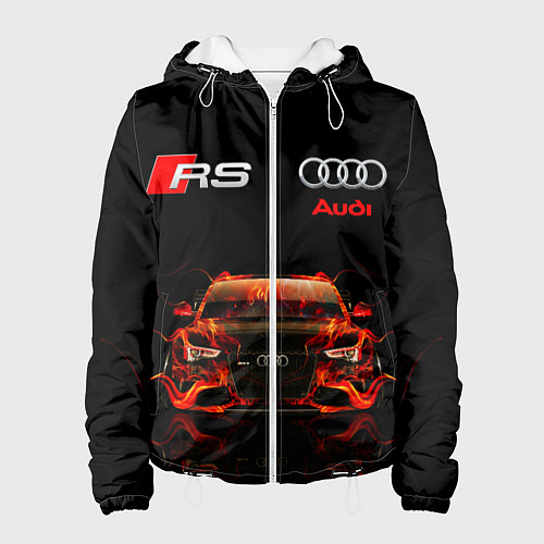 Женская куртка AUDI RS 5 FIRE АУДИ РС 5 / 3D-Белый – фото 1
