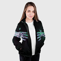 Куртка с капюшоном женская HANDS, цвет: 3D-черный — фото 2