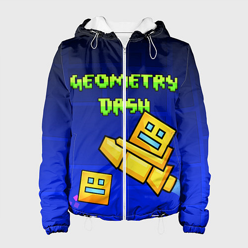 Женская куртка Geometry Dash / 3D-Белый – фото 1