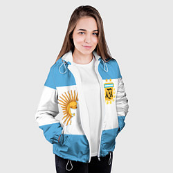 Куртка с капюшоном женская Сборная Аргентины, цвет: 3D-белый — фото 2