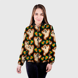 Куртка с капюшоном женская Привидения Колпаки, цвет: 3D-черный — фото 2