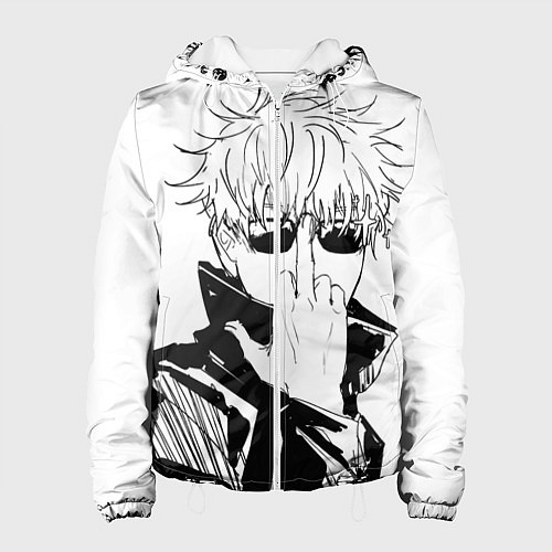 Женская куртка Магическая битва Годжо / 3D-Белый – фото 1
