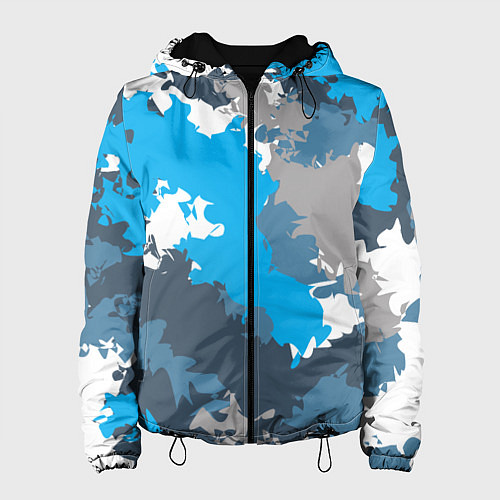 Женская куртка Камуфляж ледяной / 3D-Черный – фото 1