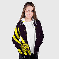 Куртка с капюшоном женская Холанд Боруссия, цвет: 3D-белый — фото 2