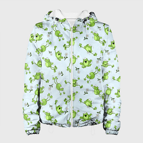 Женская куртка Веселые лягушки / 3D-Белый – фото 1