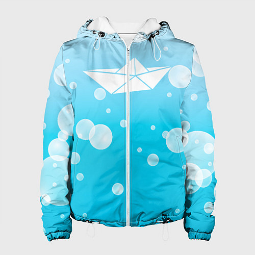 Женская куртка Бумажный кораблик / 3D-Белый – фото 1
