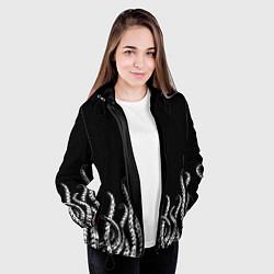 Куртка с капюшоном женская Octopus Щупальца, цвет: 3D-черный — фото 2