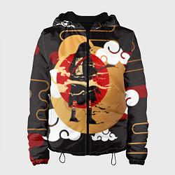 Куртка с капюшоном женская Ниндзя Япония, цвет: 3D-черный