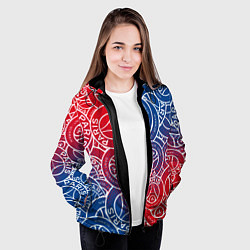 Куртка с капюшоном женская ФК ПСЖ PARIS SAINT GERMAIN, цвет: 3D-черный — фото 2