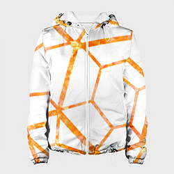 Куртка с капюшоном женская Hexagon, цвет: 3D-белый