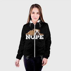 Куртка с капюшоном женская Ленивый Бульдог, цвет: 3D-белый — фото 2