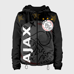 Куртка с капюшоном женская FC AJAX AMSTERDAM ФК АЯКС, цвет: 3D-черный