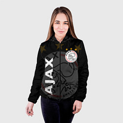 Куртка с капюшоном женская FC AJAX AMSTERDAM ФК АЯКС, цвет: 3D-черный — фото 2