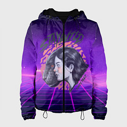 Куртка с капюшоном женская Девушка - пантера StayWild, цвет: 3D-черный