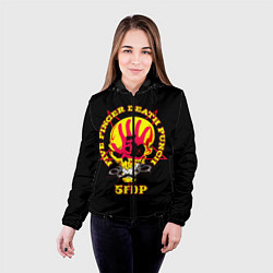 Куртка с капюшоном женская Five Finger Death Punch FFDP, цвет: 3D-черный — фото 2