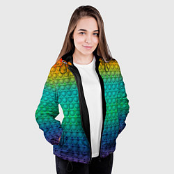 Куртка с капюшоном женская POP IT СИМПЛ ДИМПЛ, цвет: 3D-черный — фото 2